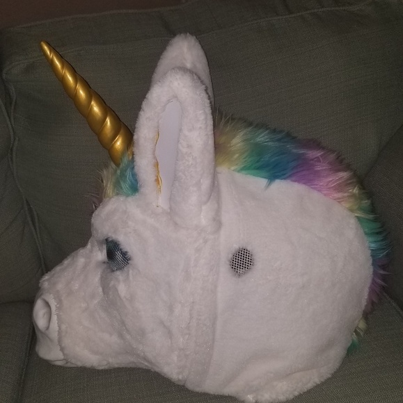Giant UNICORN Head Mask Costume Furry Rainbow Plus - Picture 2 of 5
